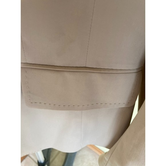 Ann Taylor Blazer NWT Tan Size 10 Cotton Sheen with Stretch - Picture 2 of 8
